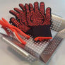 Roasting kit, stainless steel with gloves and cutter